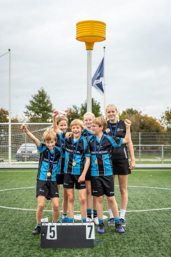 Korfbal in Leeuwarden - Pallas J5 - Ongeslagen kampioen